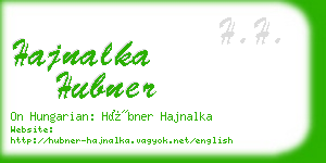 hajnalka hubner business card